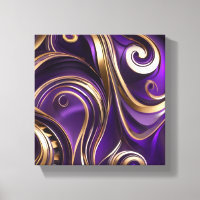 Modern Abstract Purple Canvas Wall Art, 