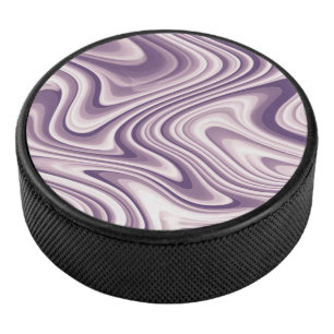 Modern Abstract Purple Liquid Marble Hockey Puck