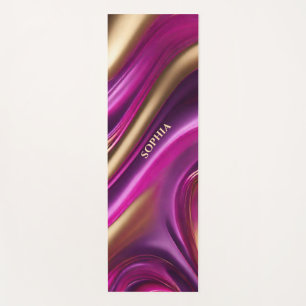 Modern Abstract-Purple Pink and Gold- Yoga Mat