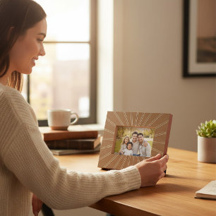 Modern Abstract Rays Laser Etched Picture Frame