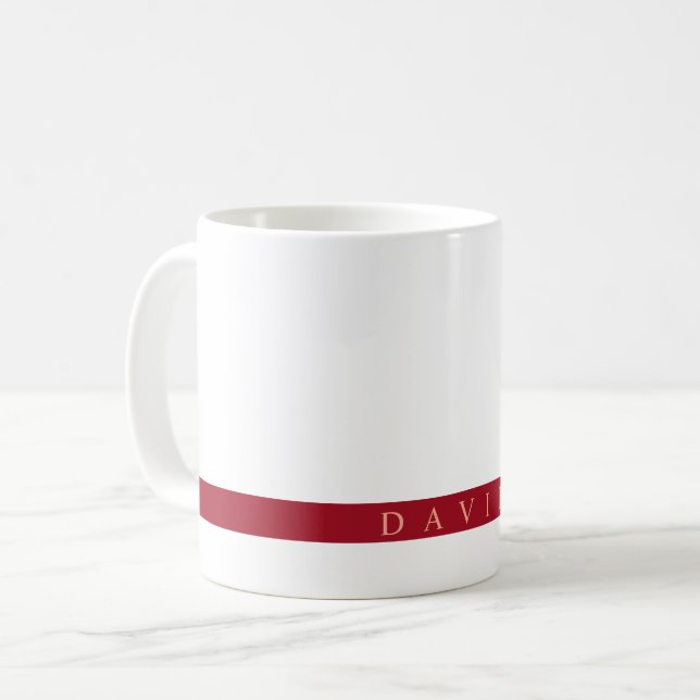 Modern Abstract Red and Black Coffee Mug (Front Left)