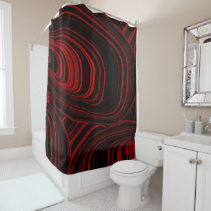 Modern Abstract Red and Black Pattern