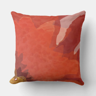 Modern Abstract Red Flower by RD Throw Pillow