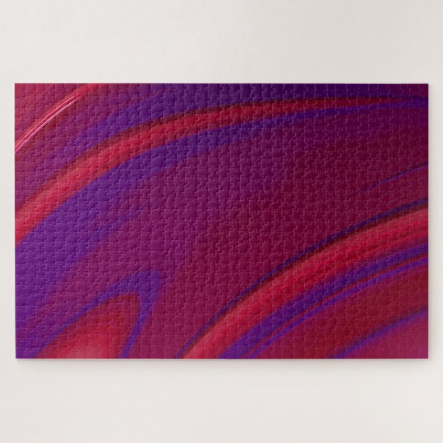 Modern Abstract Red Purple Swirl - hard 1000 PCs Jigsaw Puzzle (Horizontal)