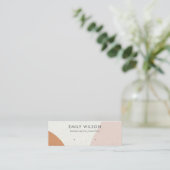 Modern Abstract Rust Blush Art Earring Display Mini Business Card (Standing Front)
