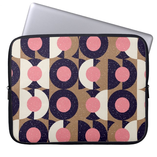 Modern abstract seamless geometric pattern with se laptop sleeve (Front)