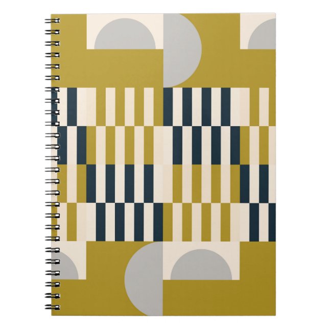 Modern abstract seamless geometric pattern with se notebook (Front)