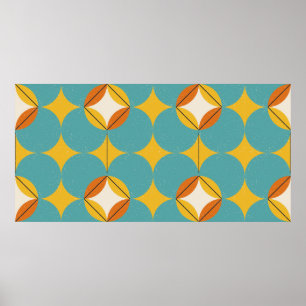 Modern abstract seamless geometric pattern with se poster
