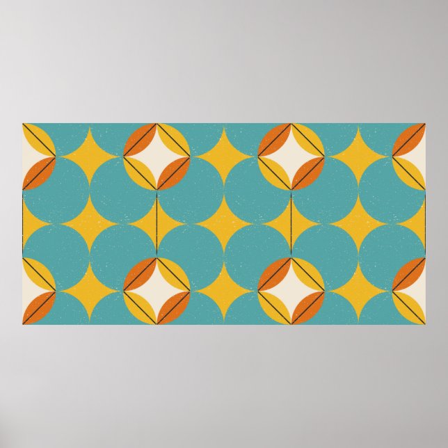 Modern abstract seamless geometric pattern with se poster (Front)