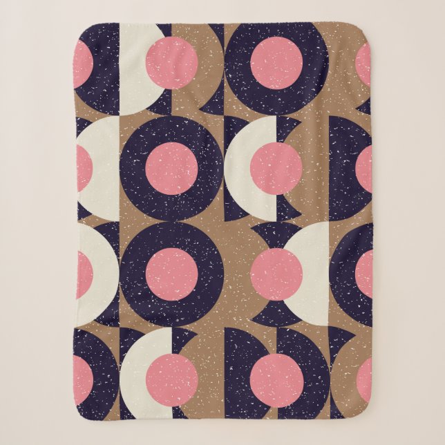 Modern abstract seamless geometric pattern with se sherpa blanket (Front)
