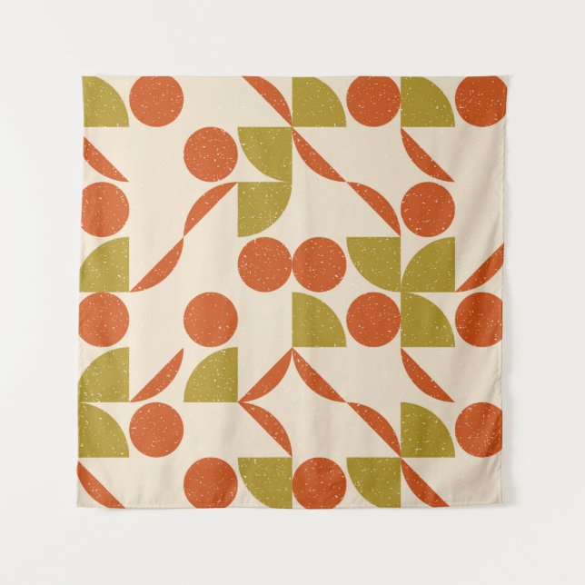 Modern abstract seamless geometric pattern with se tapestry (Front)