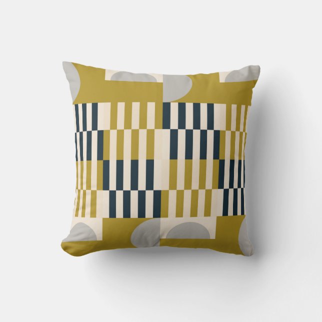Modern abstract seamless geometric pattern with se throw pillow (Front)