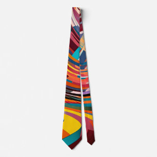 Modern Abstract Shape Colourful Artsy Tie