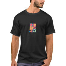Modern Abstract Shapes Aesthetic Art T-Shirt