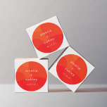 Modern Abstract Shapes Orange Bold Custom Wedding Classic Round Sticker<br><div class="desc">Modern Abstract Shapes Orange Bold Unique Custom Wedding Classic Round Sticker</div>