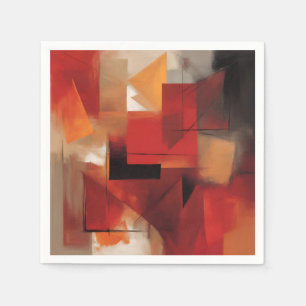 Modern Abstract Shapes Painting Colourful Art Napkin