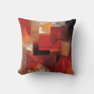 Modern Abstract Shapes Painting Colourful Art Throw Pillow