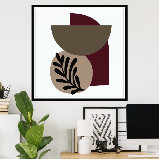 Modern Abstract Shapes Poster (Home Office)