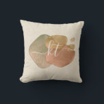Modern Abstract Shapes Script Monogram  Throw Pillow<br><div class="desc">Design features abstract shapes in rose gold,  terra cotta,  and blush with a dash of faux glitter,  and a whimsical script  Easily customize with monogram initials of choice.  Excellent gift idea for yourself and others.</div>