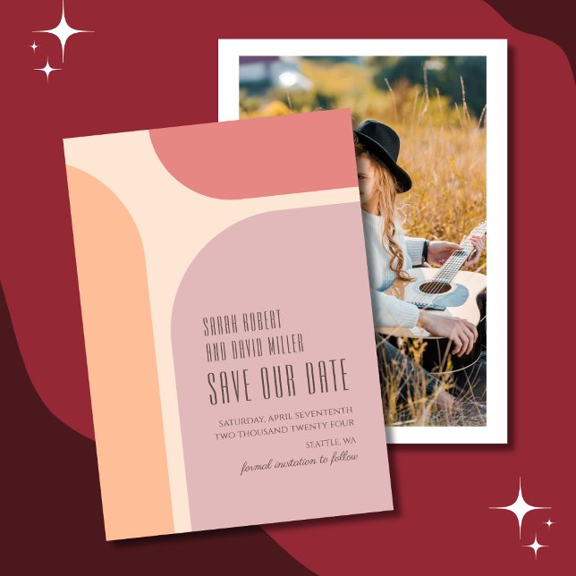 Modern Abstract Shapes Wedding  Save The Date (Creator Uploaded)