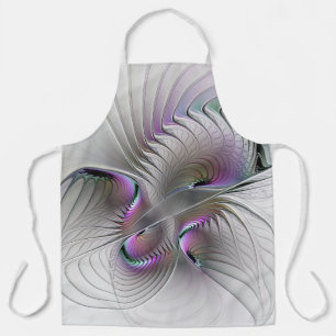Modern Abstract Shy Fantasy Figure Fractal Art Apron