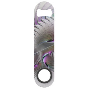 Modern Abstract Shy Fantasy Figure Fractal Art Bar Key