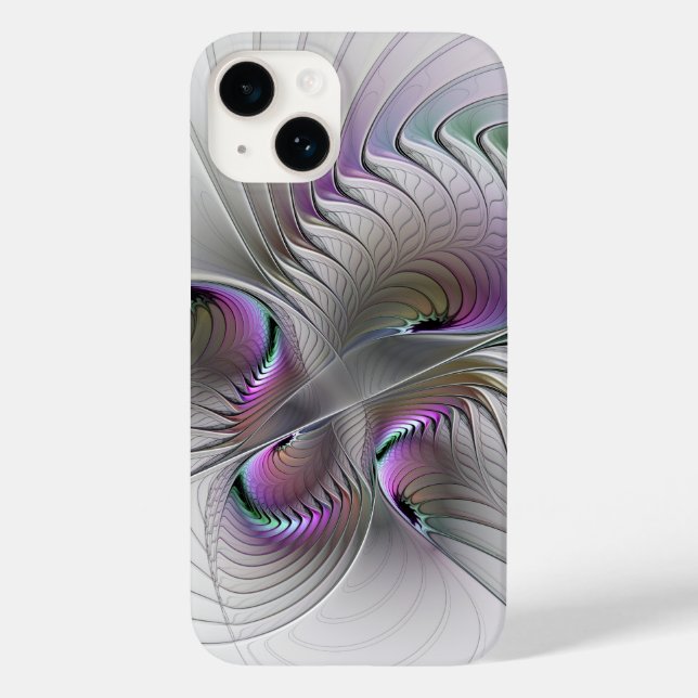 Modern Abstract Shy Fantasy Figure Fractal Art Case-Mate iPhone Case (Back)