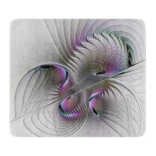 Modern Abstract Shy Fantasy Figure Fractal Art Cutting Board