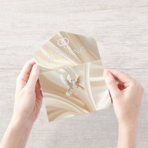 Modern Abstract Silk Wedding Invitation