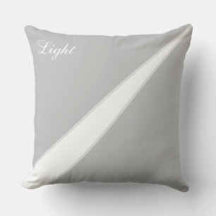 Modern Abstract Silver Grey and White Throw Pillow