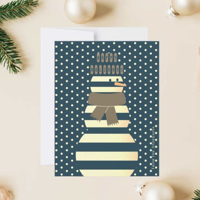 Modern abstract snowman illustration christmas  holiday card (Creator Uploaded)