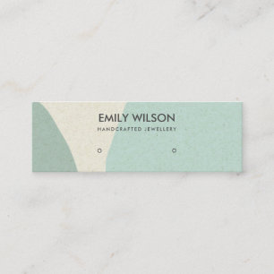 MODERN ABSTRACT SOFT AQUA BLUE ART STUD DISPLAY MINI BUSINESS CARD