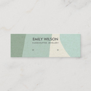 MODERN ABSTRACT SOFT AQUA BLUE ART STUD DISPLAY MINI BUSINESS CARD