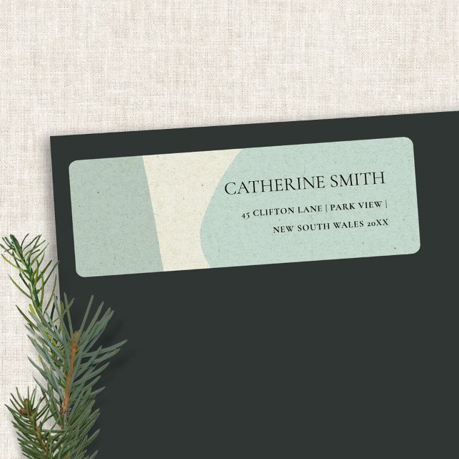 MODERN ABSTRACT SOFT AQUA BLUE ARTISTIC ADDRESS (Creator Uploaded)