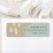 MODERN ABSTRACT SOFT CHIC AQUA BLUE KRAFT ADDRESS