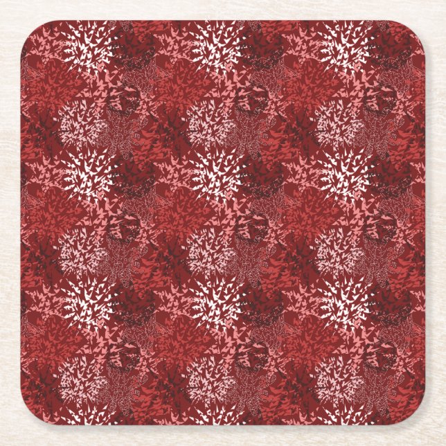Modern Abstract Square Paper Coaster (Front)