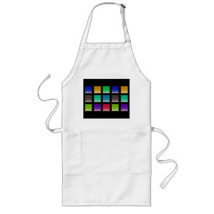 Modern Abstract Squares Pattern Long Apron