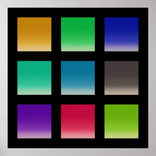 Modern Abstract Squares Pattern Poster