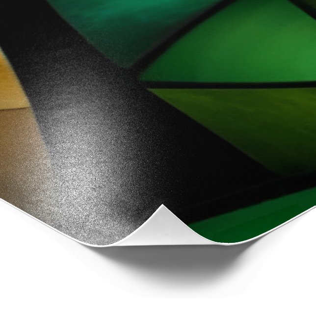 Modern Abstract Stain Glass  Photo Print (Corner)