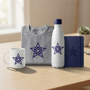 Modern Abstract Star Unity Water Bottle