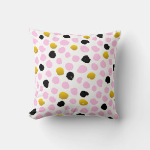 "Modern Abstract Teal and Mustard Decorative Pillo Throw Pillow