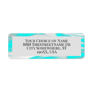 Modern Abstract Teal Blue Waves