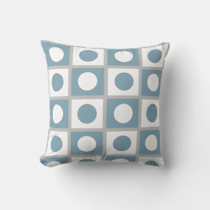 Modern Abstract Teal & White Throw Pillow