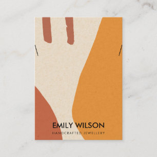 MODERN ABSTRACT TERRACOTTA ART NECKLACE DISPLAY BUSINESS CARD