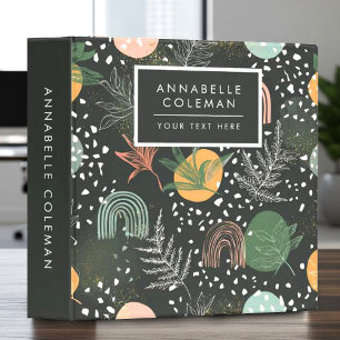 Modern Abstract Terrazzo & Botanical Collage Binder