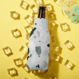 Modern Abstract Terrazzo Pattern Bottle Cooler