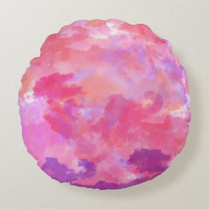 Modern Abstract Texture design Round Pillow