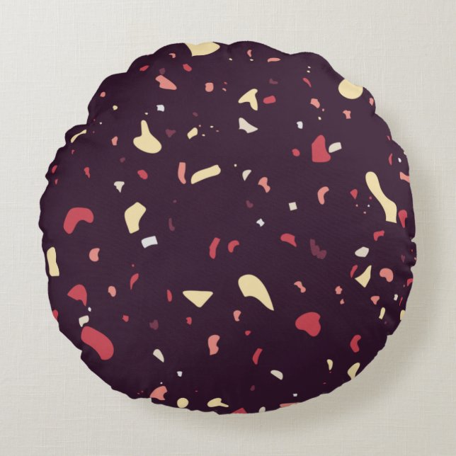 Modern Abstract Texture design Round Pillow (Front)