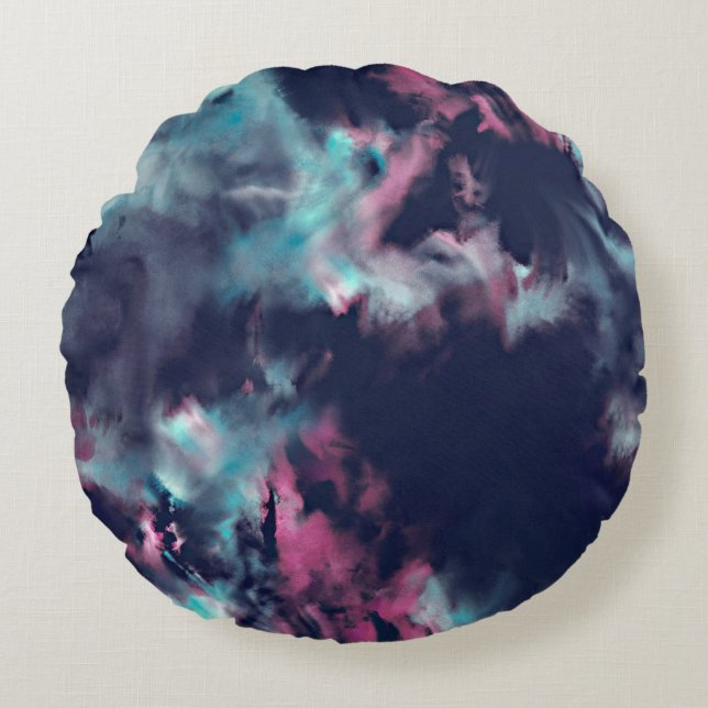 Modern Abstract Texture design Round Pillow (Front)