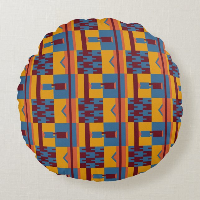 Modern Abstract Texture design Round Pillow (Front)